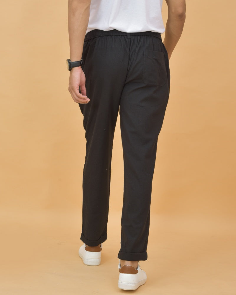 Black-Cotton-Regular-Trouser