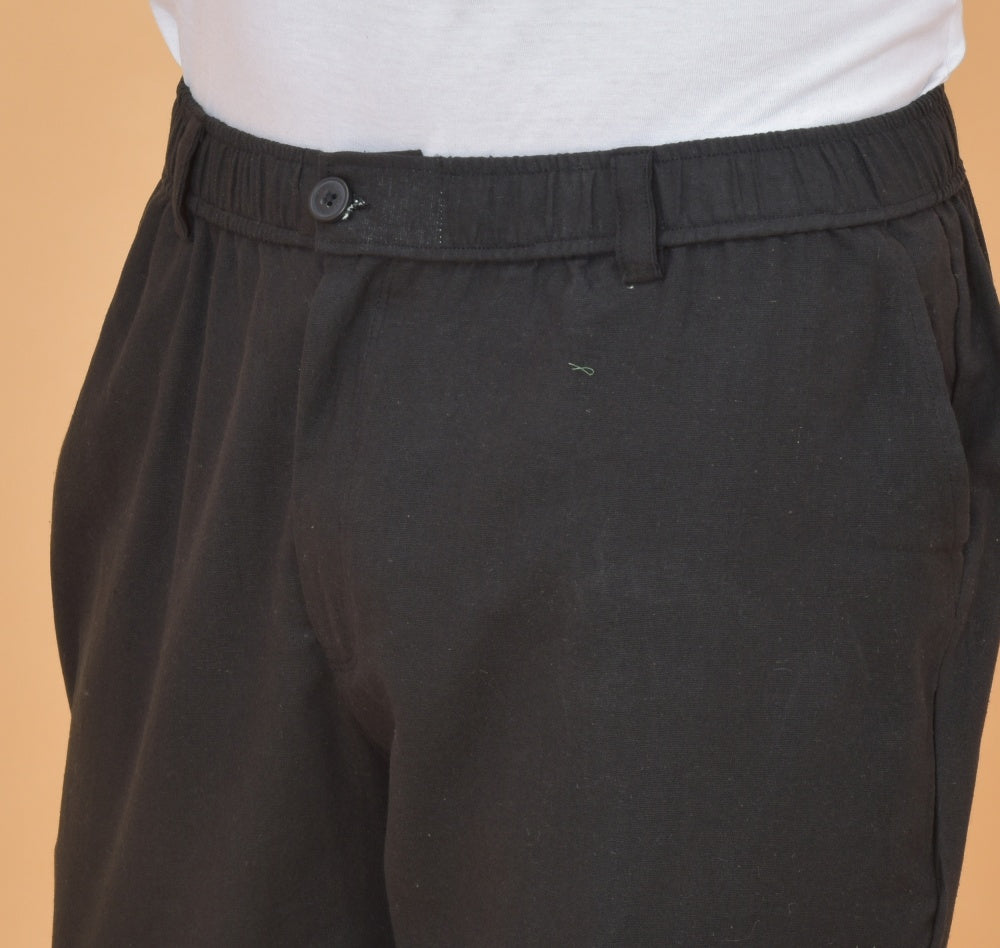 Black-Cotton-Regular-Trouser