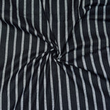 BLACK WHITE STRIPE COTTON HANDLOOM FABRIC