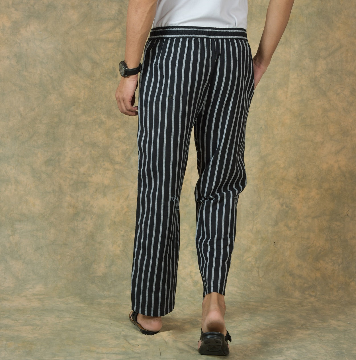 Black-White-Stripe-Cotton-Handloom-Men-Pant