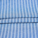 Blue White Stripe Cotton Handloom Fabric