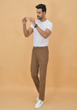 Brown-Cotton-Regular-Trouser