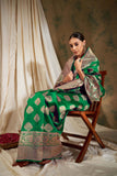 Women's Green Colour Weaving Work Saree-CMPN18041E