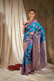 Women's Sky Blue Colour Designer Weaving Work Saree-CMPNLT18041H