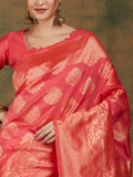 Women's Pitch Colour Designer Weaving Work Saree-CMPNLT18041I