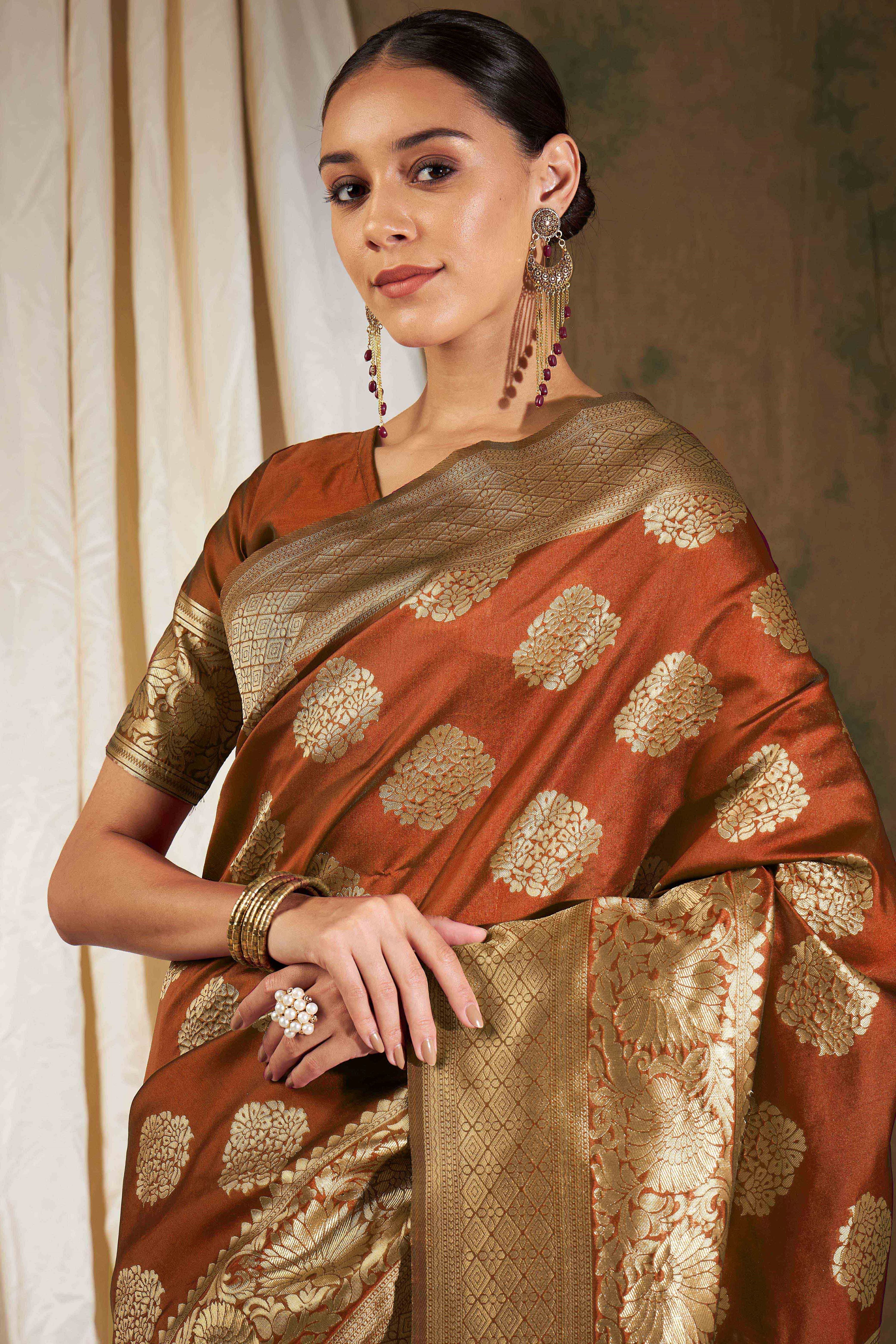 Women's Fanta Colour Designer Weaving Work Saree