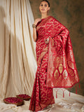 Women's Red Colour Designer Weaving Work Saree-GLRUS48084A