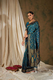 Women's Sky Blue Colour Designer Weaving Work Saree