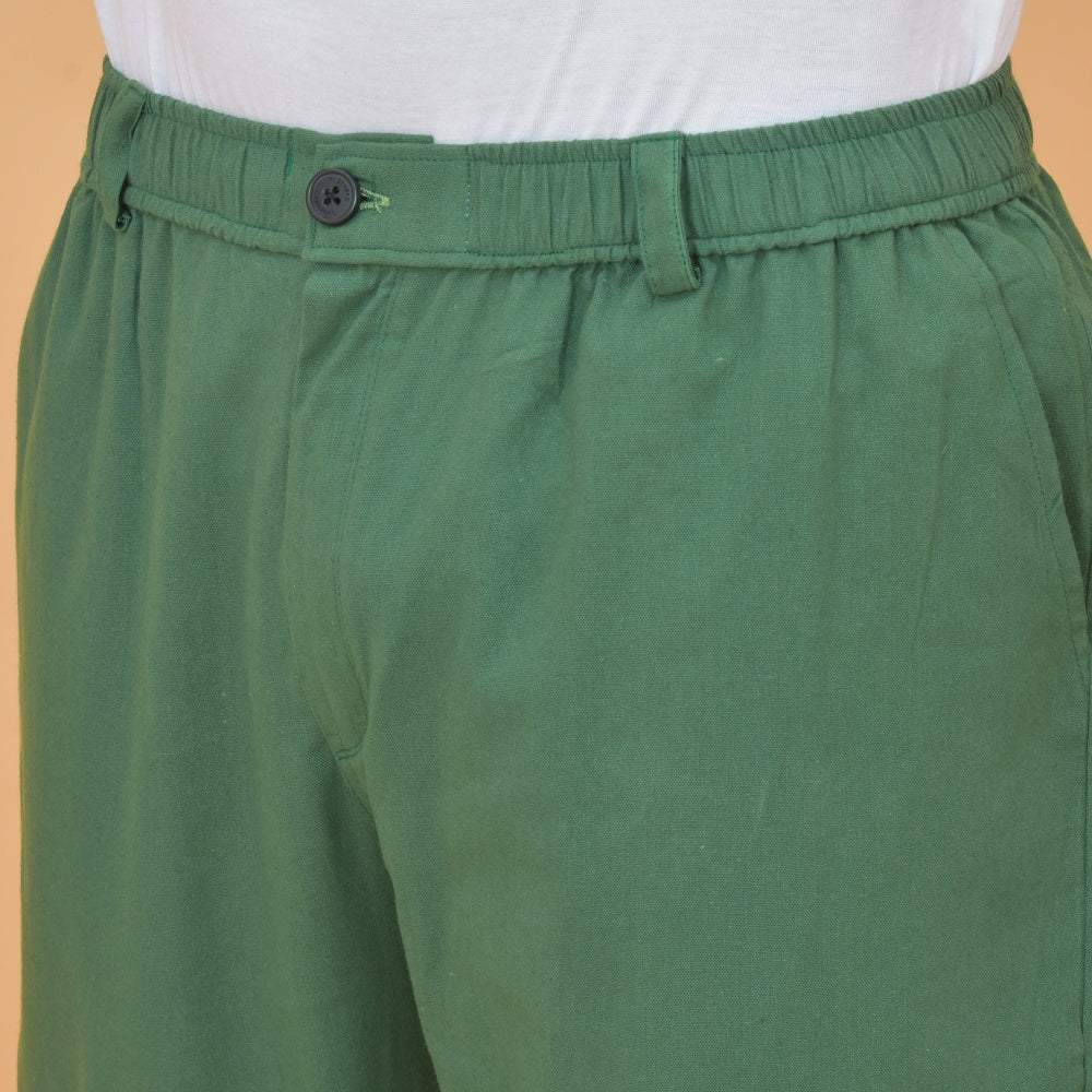 Green-Cotton-Regular-Trouser