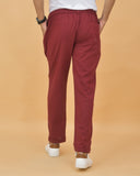 Maroon-Cotton-Regular-Trouser