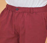 Maroon-Cotton-Regular-Trouser