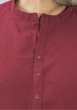 MEN COTTON SOLID CO-ORD SET Maroon-46664