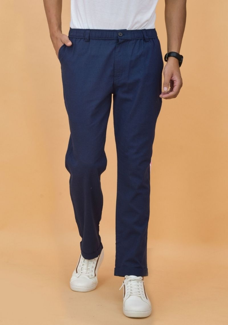 Navy-Blue-Cotton-Regular-Trouser