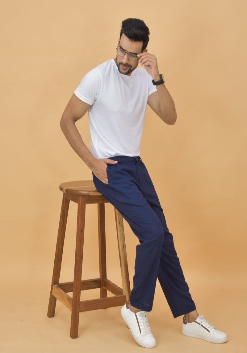 Navy-Blue-Cotton-Regular-Trouser