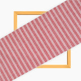 Peach White Stripe Cotton Handloom Fabric