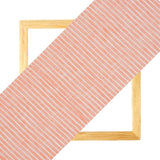 PEACH WHITE STRIPE HANDLOOM COTTON FABRIC-43423